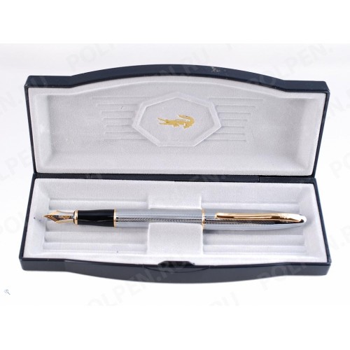Перьевая ручка CROCODILE 225 Silver Gold
