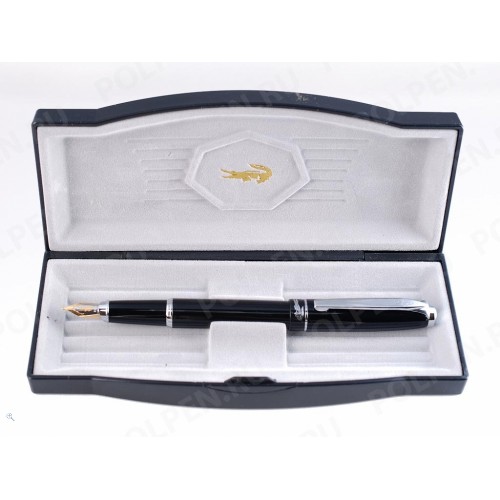 Перьевая ручка CROCODILE 229 Black Silver